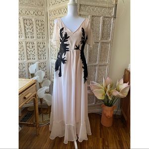 NWT ASOS petite floral embroidered maxi dress